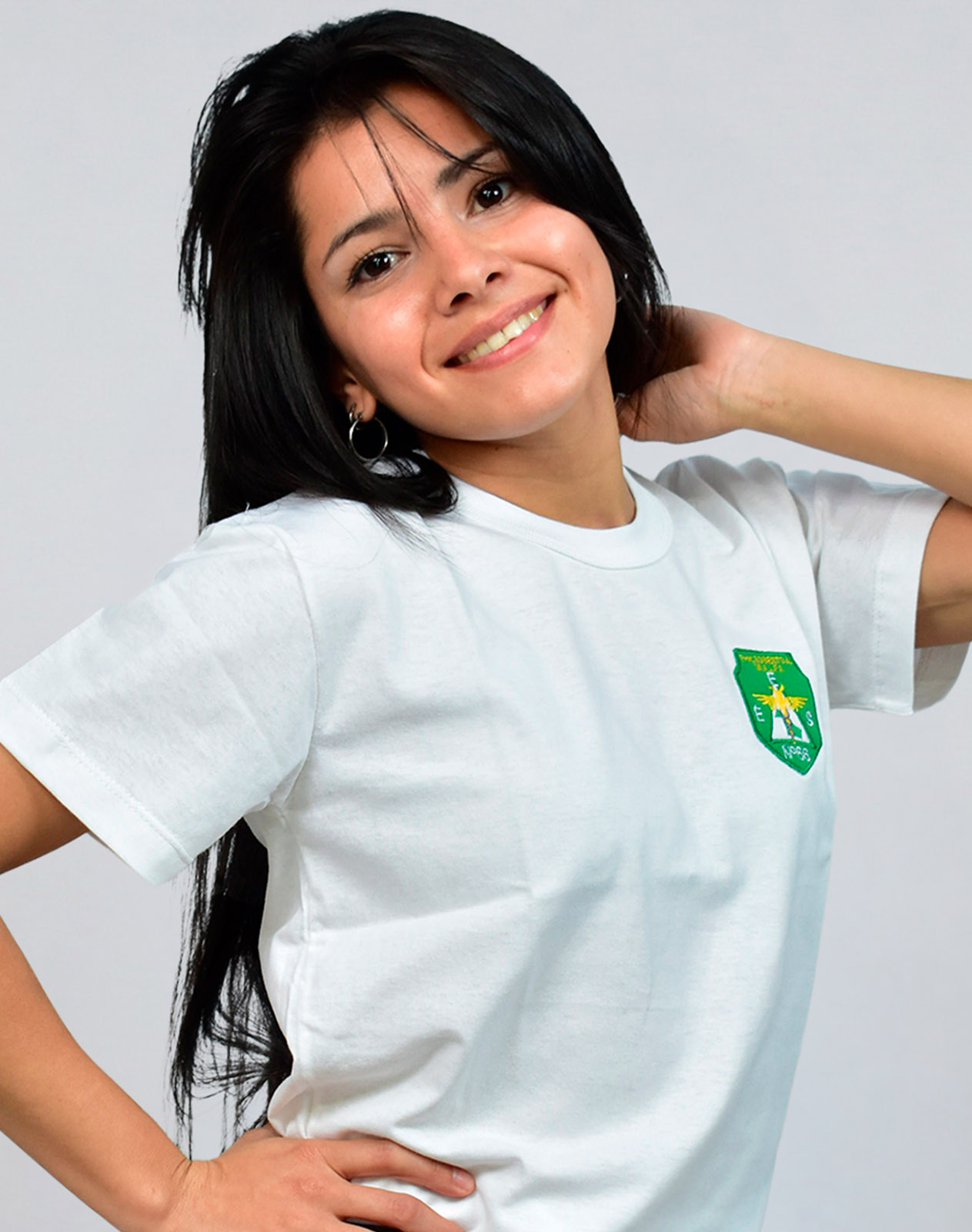 Remera EES N° 66 Comercio 7 Manga Corta con Bordado Institucional