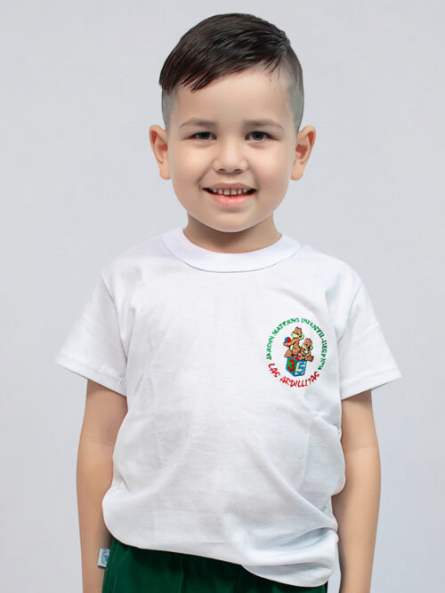 Remera de Jardín Las Ardillitas Manga Corta con Bordado Institucional