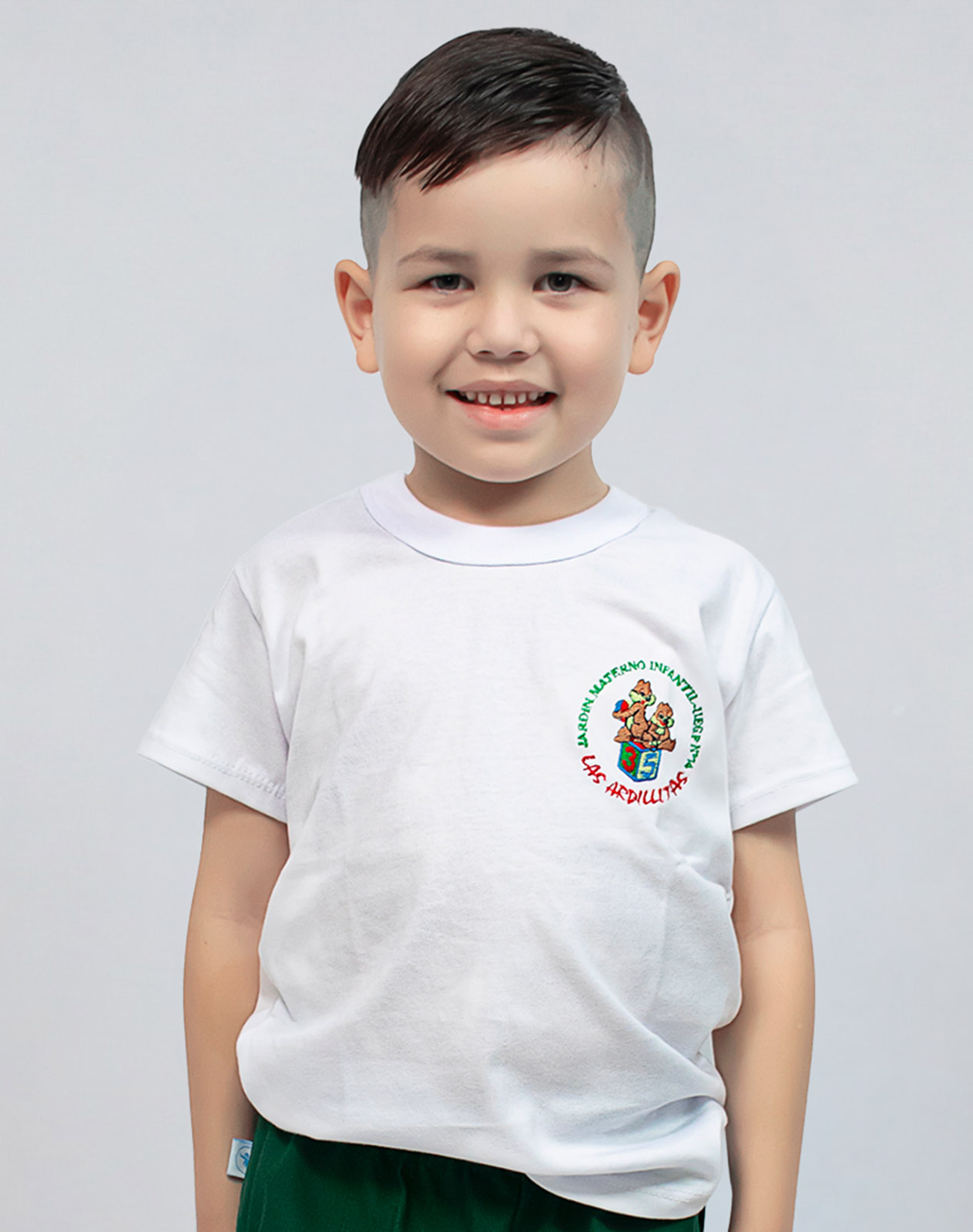 Remera de Jardín Las Ardillitas Manga Corta con Bordado Institucional