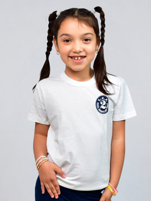 Remera Manga Corta Escuela Raúl Basilio Díaz con Bordado Oficial