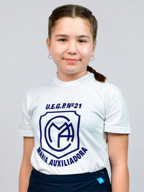 Remera Manga Corta Colegio María Auxiliadora con Estampa Oficial
