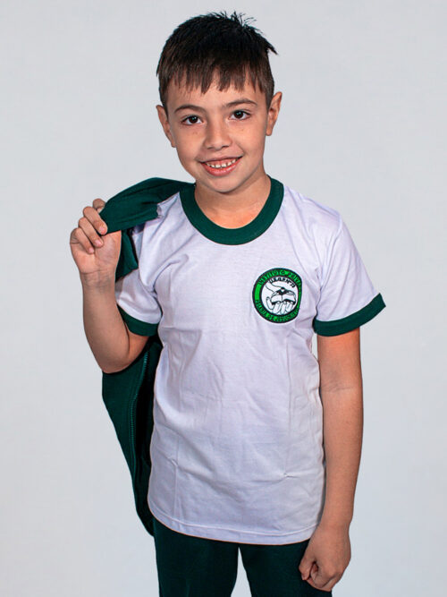 Remera Manga Corta Colegio Iglesia de Jesucristo con Bordado Oficial