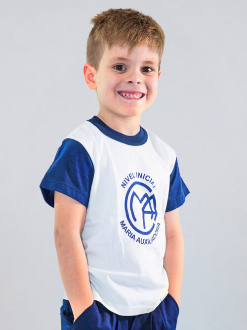 Remera Manga Corta Colegio María Auxiliadora Nivel Inicial con Estampa
