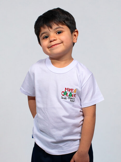 Remera de Jardín Mundo de Colores con Bordado Institucional