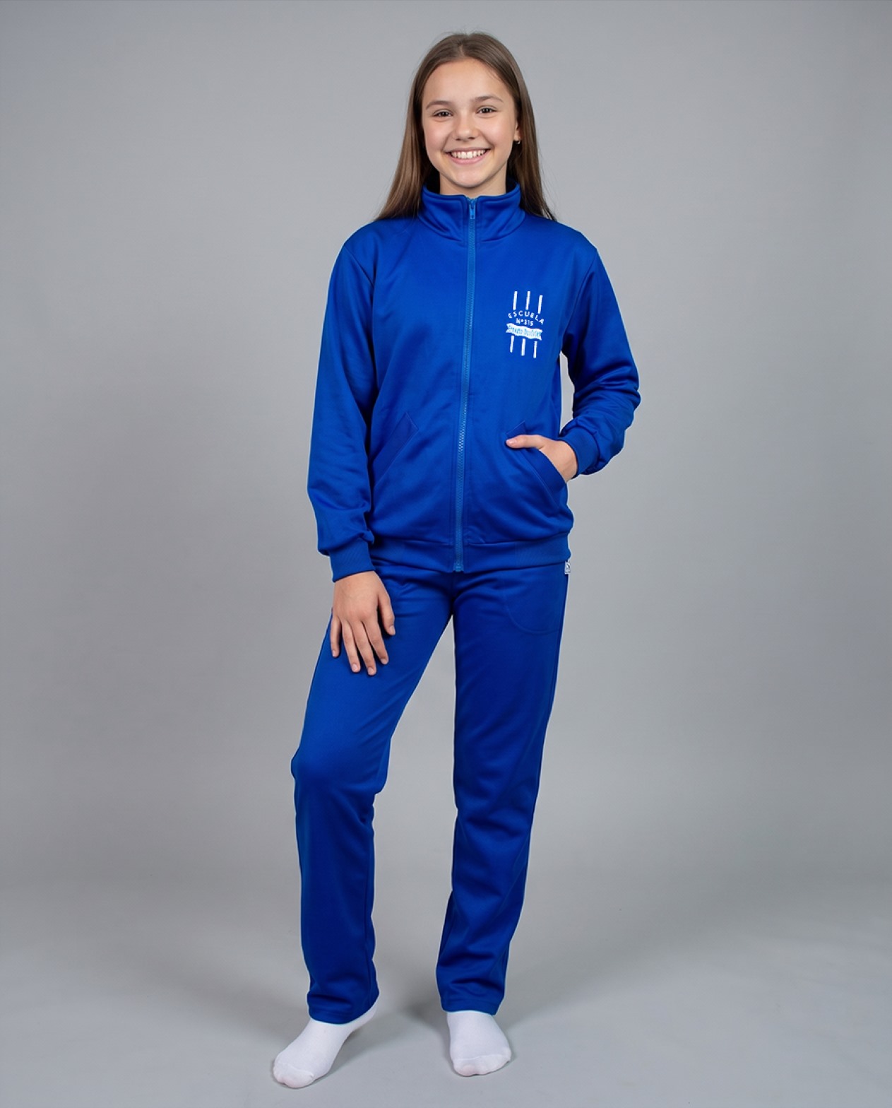 Campera de Abrigo con Frisa Escuela N° 315 – Azul Francia