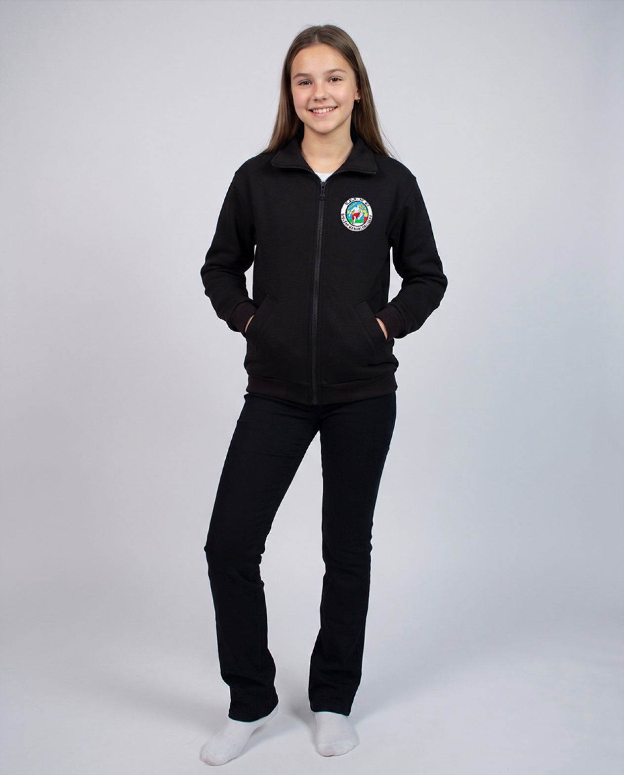 Campera de Abrigo con Frisa Colegio EES N 67 Comercio 8 – Negro