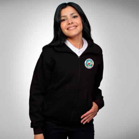 Campera de Abrigo con Frisa Colegio EES N 67 Comercio 8 – Negro