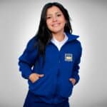 Campera de Abrigo con Frisa Escuela 42 – Azul Francia