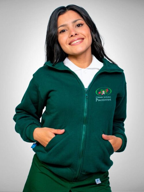 Campera de Abrigo con Frisa Colegio Integral Piacentini – Verde Ingles