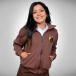 Campera de Frisa Pesada Colegio San Roque – Marron