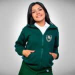 Campera de Abrigo Escolar Colegio Benjamín Zorrilla – Verde con Bordado
