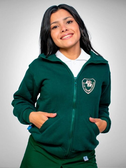 Campera de Abrigo Escolar Colegio Benjamín Zorrilla – Verde con Bordado