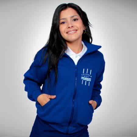 Campera de Abrigo con Frisa Escuela N° 315 – Azul Francia