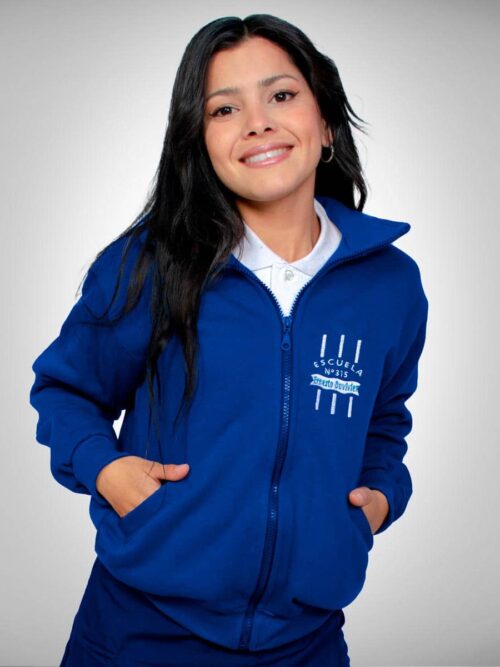Campera de Abrigo con Frisa Escuela N° 315 – Azul Francia