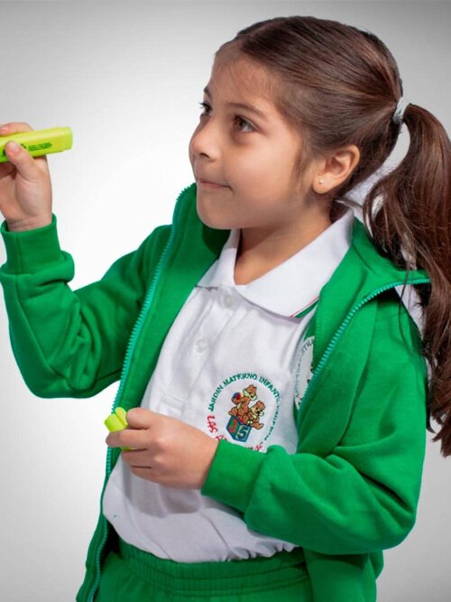 Campera de Abrigo con Frisa Jardín Las Ardillitas – Verde Benetton