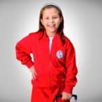 Campera de Abrigo con Frisa Instituto Priv América – Rojo