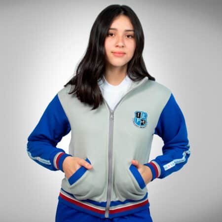 Campera de Abrigo con Frisa Instituto IEP N° 1 – Gris Melange