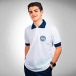 Chomba Manga Corta Escuela Aeronáutica con Bordado Oficial