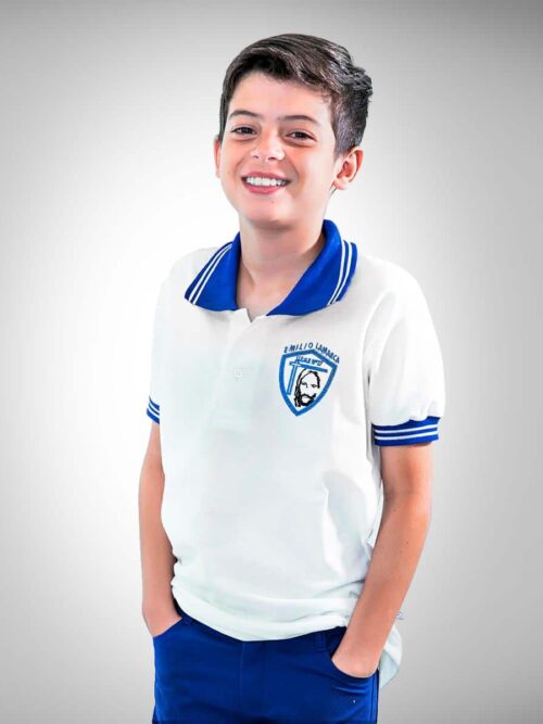 Chomba Manga Corta Instituto Emilio Lamarca con Bordado Oficial