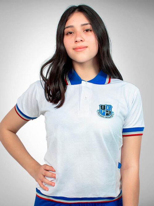 Chomba Manga Corta Colegio IEP N° 1 con Bordado Oficial