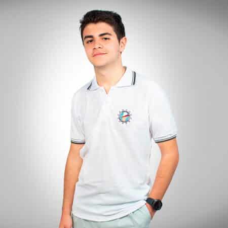Chomba Manga Corta Colegio Industrial con Bordado Oficial