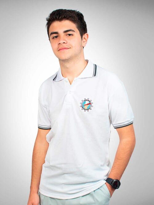 Chomba Manga Corta Colegio Industrial con Bordado Oficial