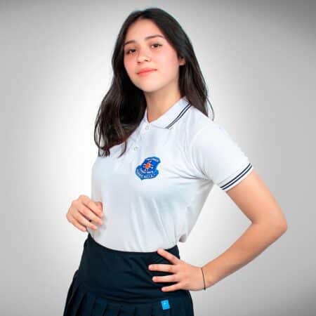 Chomba Manga Corta Colegio Lino Torres con Bordado Oficial