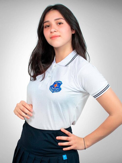 Chomba Manga Corta Colegio Lino Torres con Bordado Oficial
