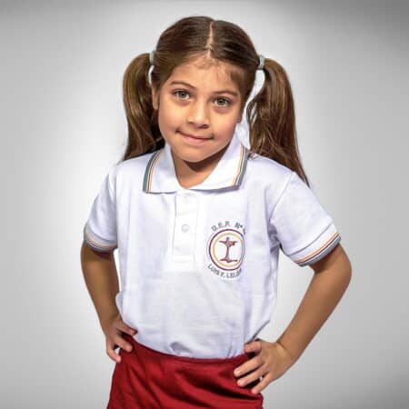 Chomba Manga Corta Colegio Leloir con Bordado Oficial