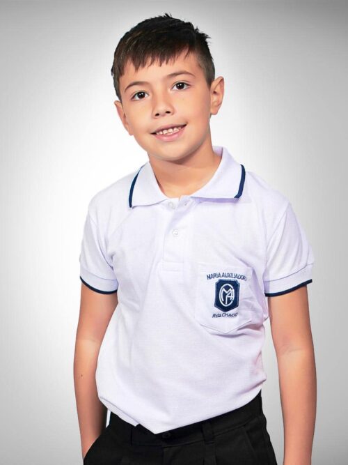 Chomba Manga Corta Colegio María Auxiliadora con Bordado Oficial
