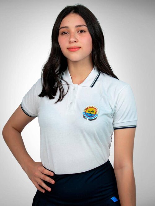 Chomba Escuela Ricchieri Manga Corta con Bordado