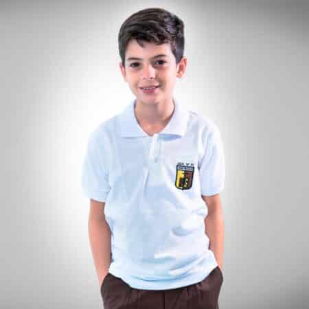 Chomba Colegio San Roque Manga Corta con Bordado
