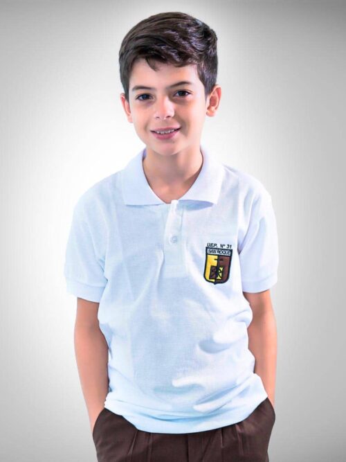 Chomba Colegio San Roque Manga Corta con Bordado
