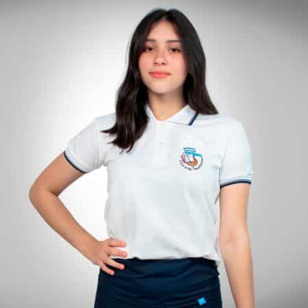 Chomba Manga Corta Colegio María Elena Walsh con Bordado Oficial