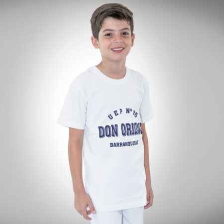 Remera Don Orione Manga Corta con Estampado Institucional