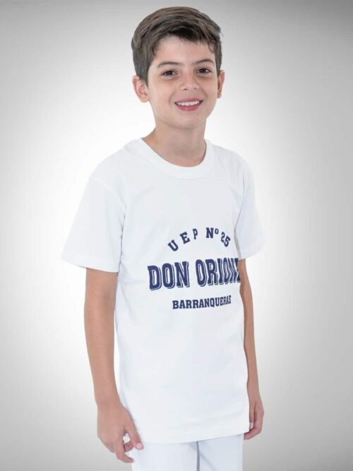 Remera Don Orione Manga Corta con Estampado Institucional