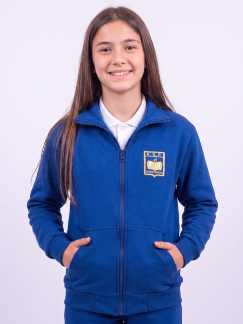 Campera de Abrigo con Frisa Escuela 42 – Azul Francia