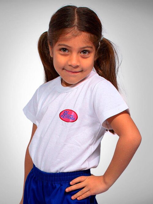 Remera Instituto Estrada Manga Corta con Bordado Institucional