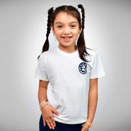 Remera Manga Corta Escuela Raúl Basilio Díaz con Bordado Oficial