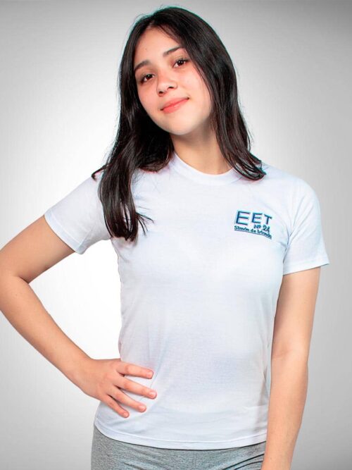 Remera Manga Corta Escuela Simón de Iriondo con Bordado Oficial