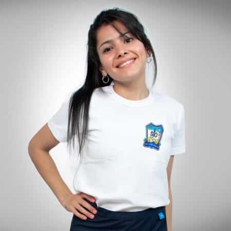 Remera Manga Corta Colegio San José Obrero con Bordado Oficial