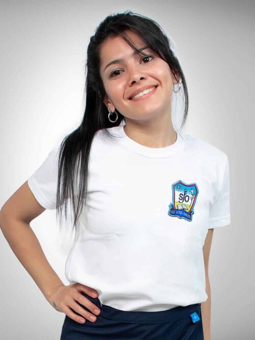 Remera Manga Corta Colegio San José Obrero con Bordado Oficial