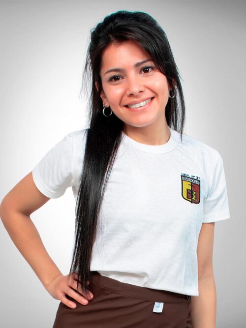Remera Manga Corta Colegio San Roque con Bordado Oficial