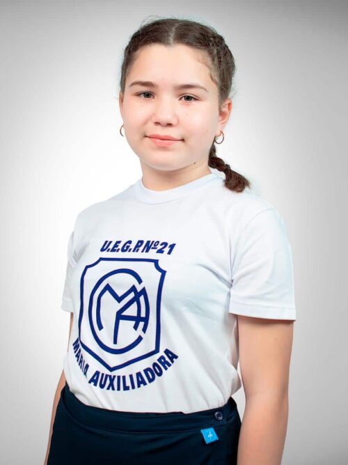 Remera Manga Corta Colegio María Auxiliadora con Estampa Oficial