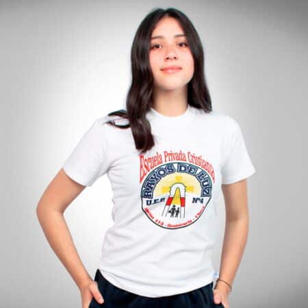 Remera Manga Corta Escuela Rayos de Luz con Estampa Oficial