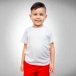 Remera Lisa de Algodón Blanca Manga Corta para Uniforme