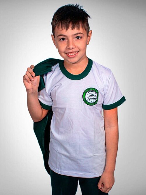 Remera Manga Corta Colegio Iglesia de Jesucristo con Bordado Oficial
