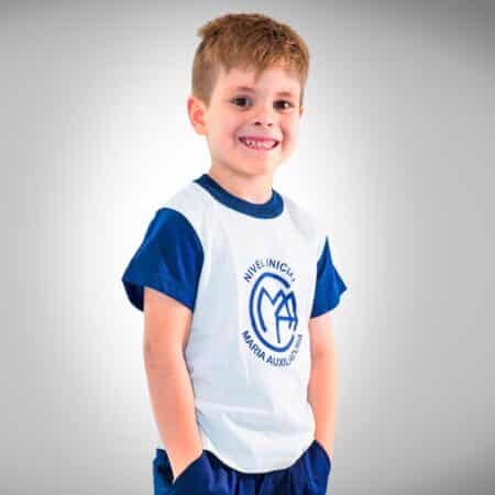Remera Manga Corta Colegio María Auxiliadora Nivel Inicial con Estampa