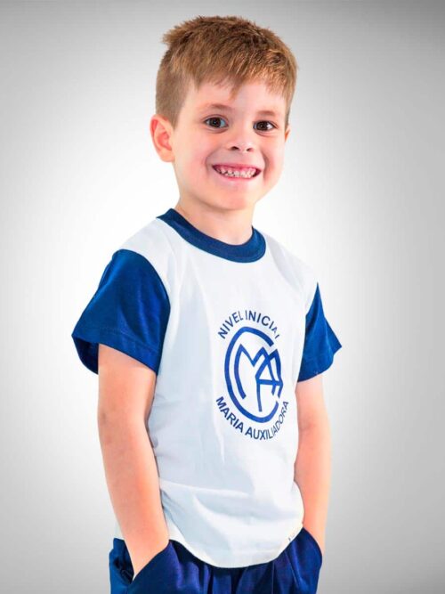 Remera Manga Corta Colegio María Auxiliadora Nivel Inicial con Estampa