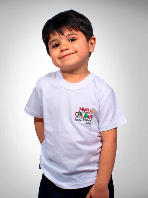 Remera de Jardín Mundo de Colores con Bordado Institucional